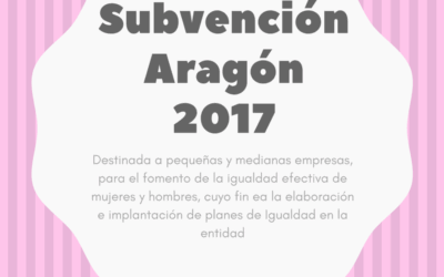 Subvención Planes de Igualdad Aragón 2017